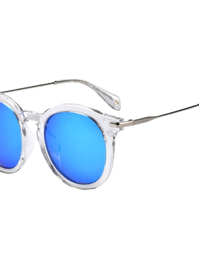 花雨伞时尚韩国复古风圆脸太阳镜