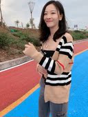 女毛衣外套 社会女快手红人同款 早秋ins新宽松慵懒风条纹针织开衫