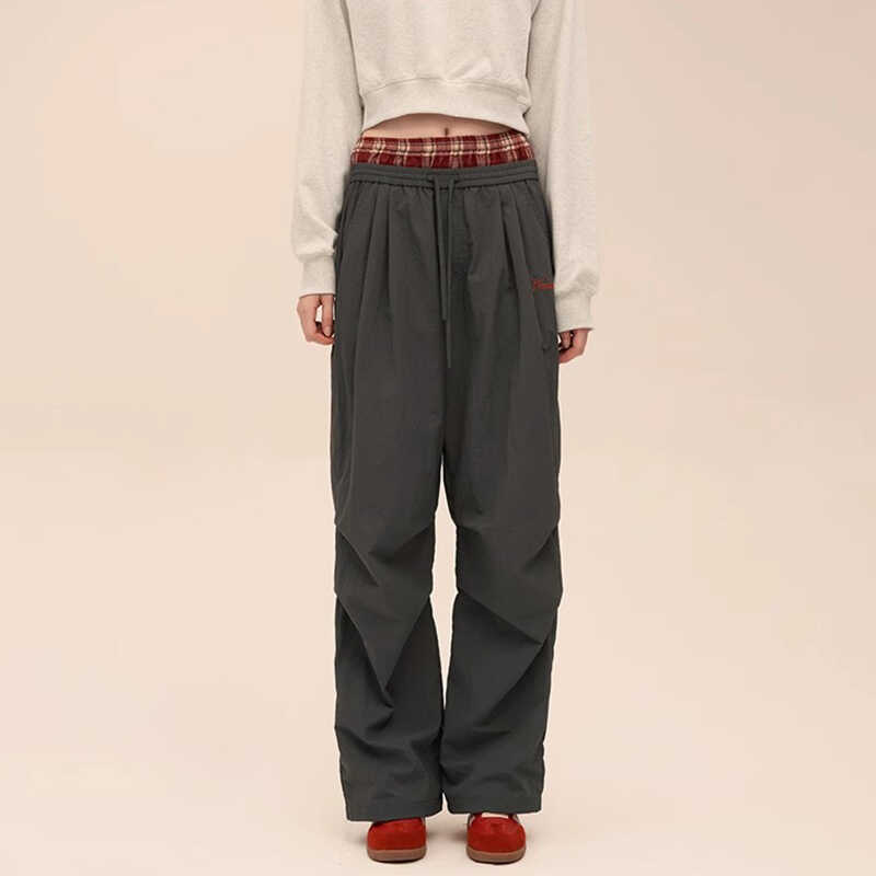 双腰头休闲伞兵裤越越潮社美式