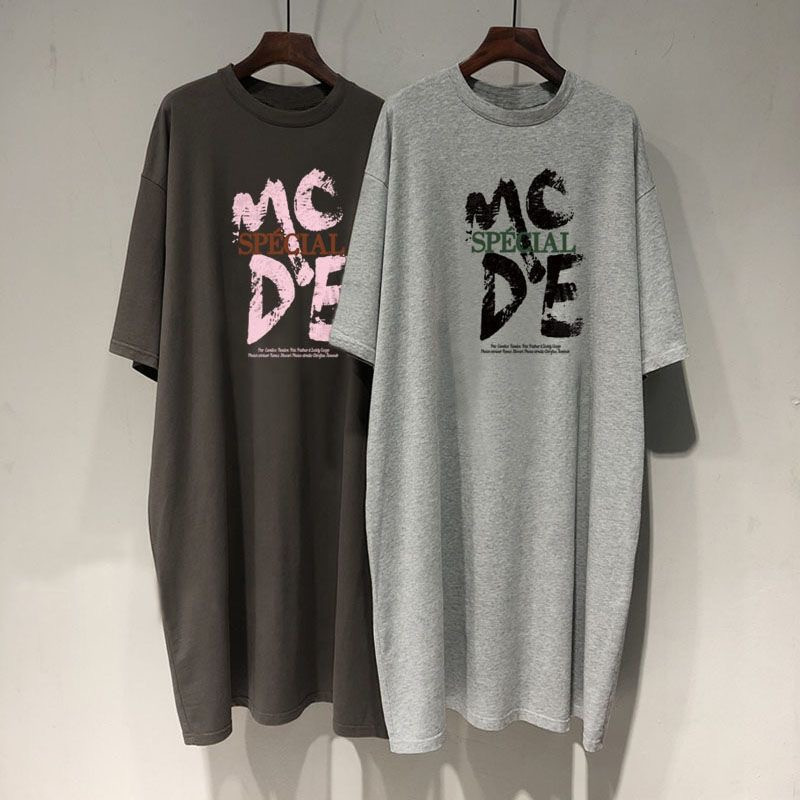 大码健身服女宽松跑步速干T恤裙弹力短袖运动上衣遮臀瑜伽服过膝