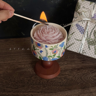 STILL【鸢尾花】复古花朵香薰蜡烛家用卧室摆件ins礼盒生日礼物