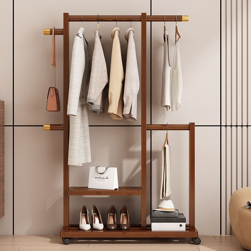 移动加厚楠竹现代民宿酒店衣帽架