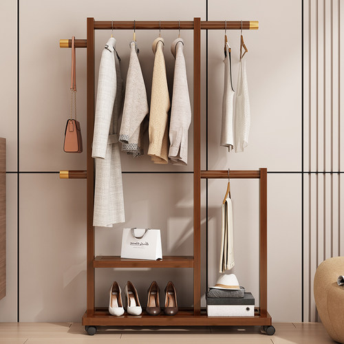 移动加厚楠竹现代民宿酒店衣帽架