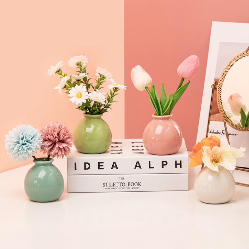 福景ins陶瓷小花瓶桌面装饰摆件