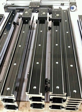 47MM宽ISGB20NUU-4S带锁滑块，双轴心滚轮带锁轨道，