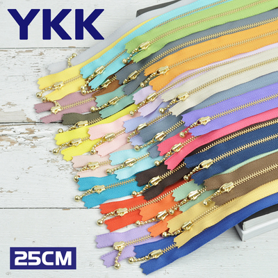 YKK拉链金铜水滴头25cm