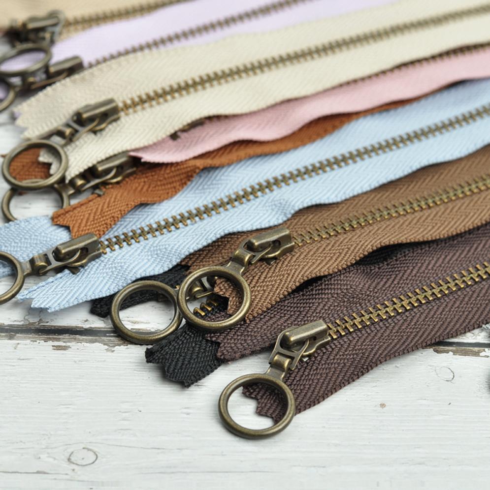 20cm/13色 3号正品YKK青古铜拉链/圆环头/手工布艺DIY辅料配件