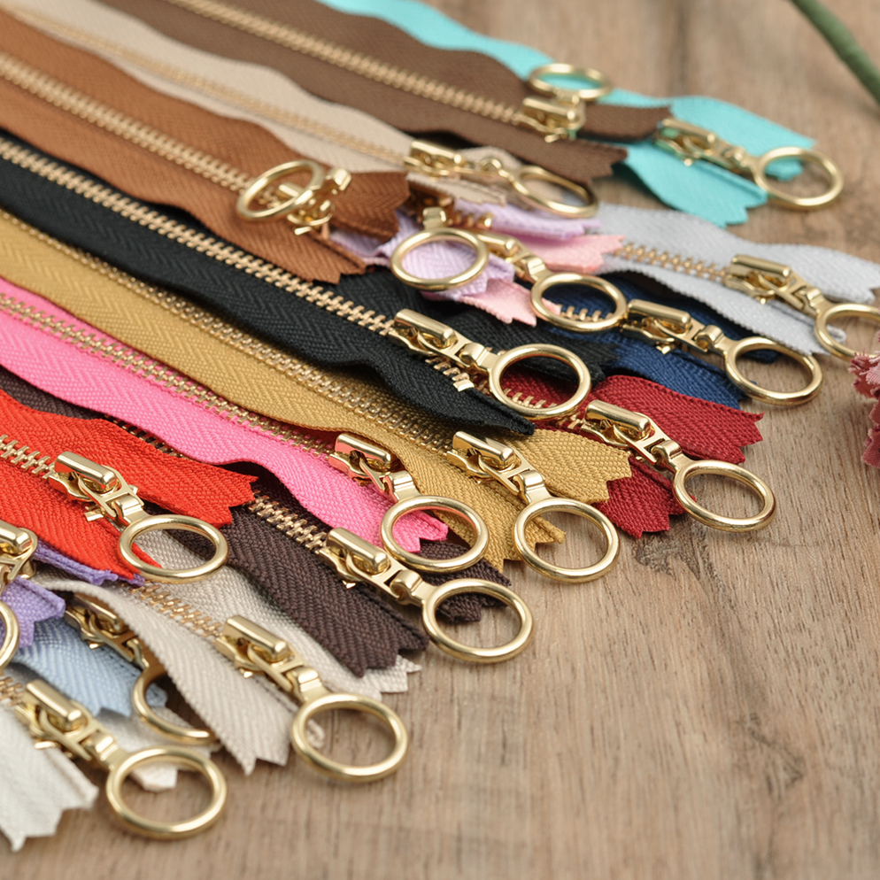 15cm/18色 3号正品YKK金铜拉链/圆环头/手工布艺DIY辅料配件