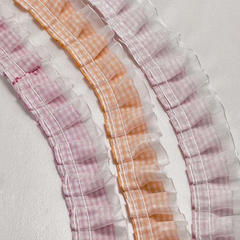 3.5cm双层格子雪纱蕾丝花边手工痛包diy材料服装装饰裙子辅料,纺织面料/辅料/配套,织带/丝带/缎带,淘宝优惠券,粉丝福利购,淘宝优惠卷