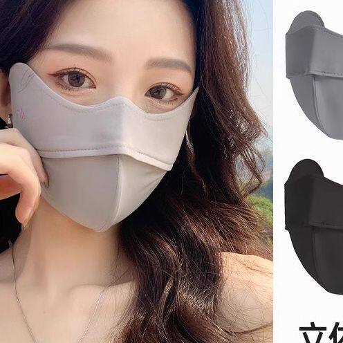 防晒口罩冰丝遮阳2025新款女夏透气护眼角面罩立体高颜值防紫外线