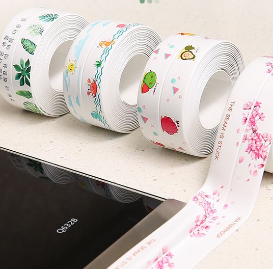 厨房水槽美缝贴防水贴防霉洗脸盆马桶边缘贴条水池灶台防水封边