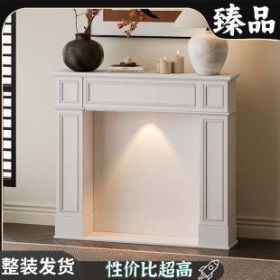 美式复古壁炉装饰柜玄关法式欧式简约壁炉架置物婚礼摄影装饰柜