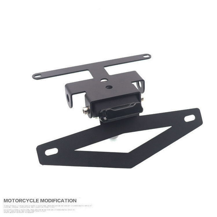 适用贝纳利752牌照架幼狮250 500短尾车牌架可折叠摩托车带灯牌架