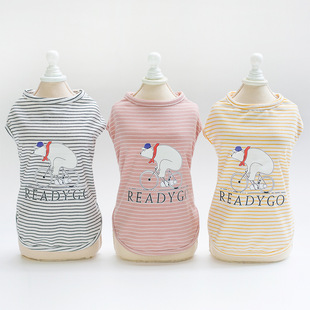 宠物衣服狗狗衣服猫咪泰迪狗衣服春夏新款宠物服装19白熊背心棉黑