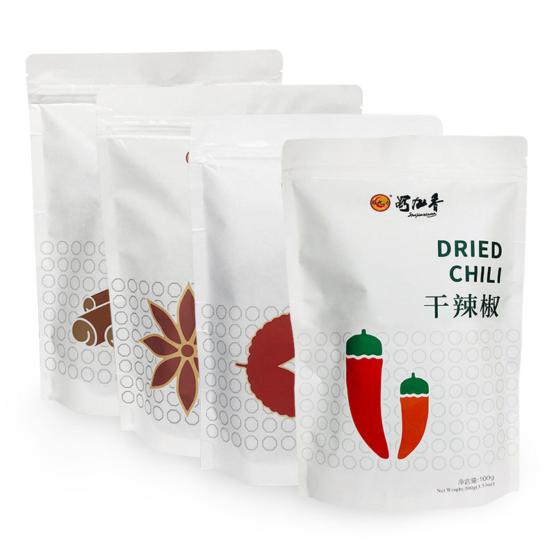 蜀九香 八角大料 辣椒 桂皮 红花椒香料4袋组合装400g