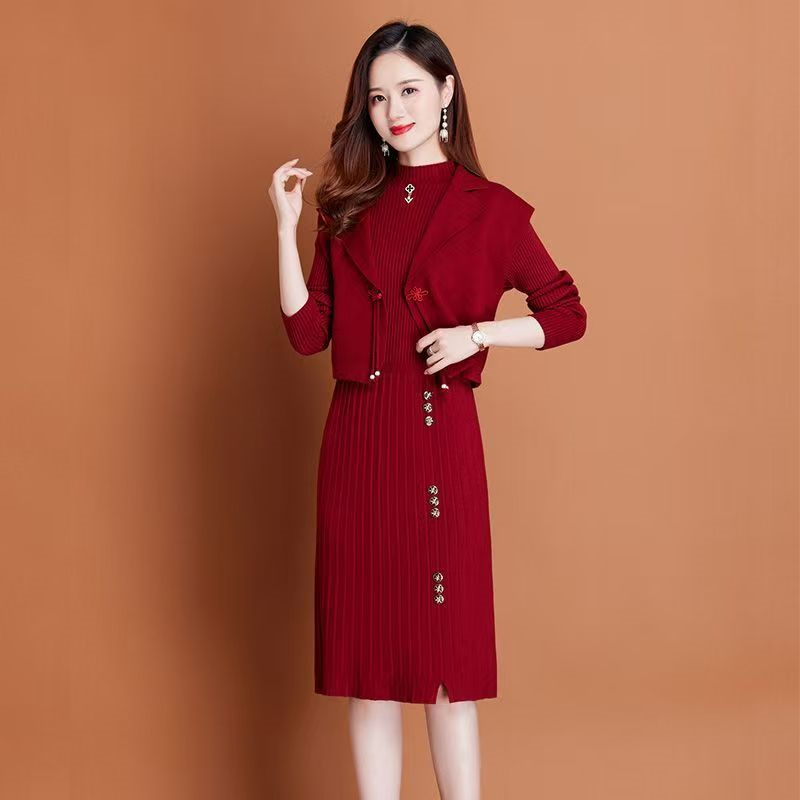 maxmurny羊毛针织秋季新款套装裙