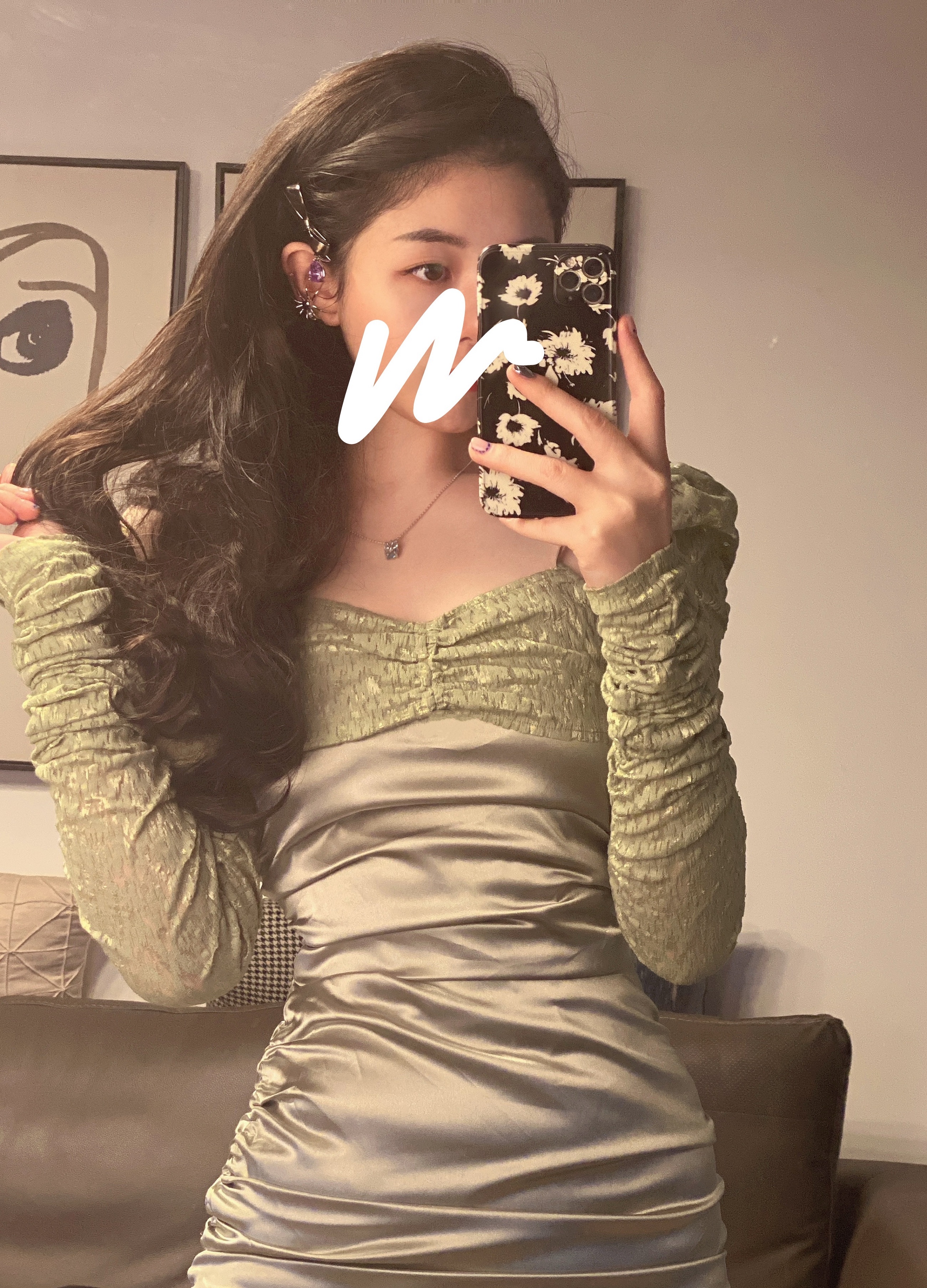 Real shot French retro Princess wardrobe oil painting romantic lace stitching slim fitting dress