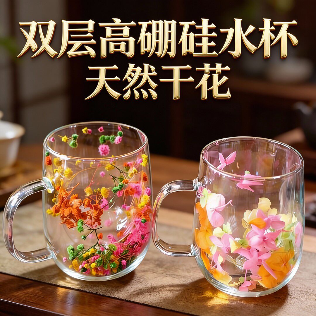 【耐热真花玻璃杯TOP*1】
