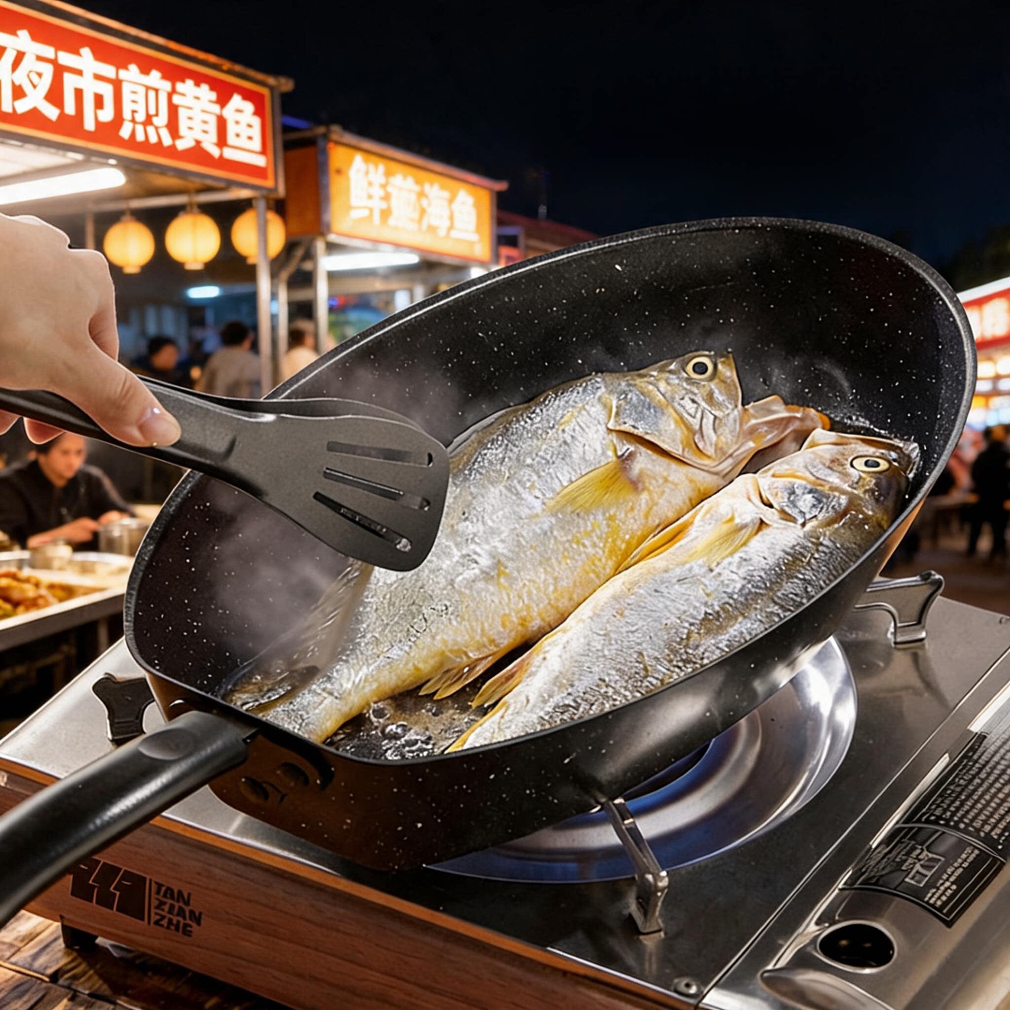 【TOP*1煎鱼专用大号煎锅3斤】