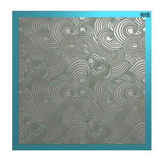 水波祥云纹理精雕图 灰度图 墙布 底纹雕刻图有线 可拼接 JDP