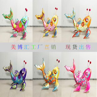 户外景区花园餐厅金鱼网红鲤鱼灯笼吊灯装饰大型彩灯花灯非遗饰品