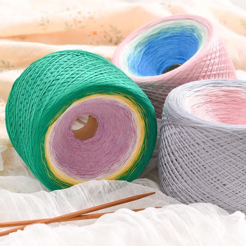 长段染渐变纯棉线蛋糕线