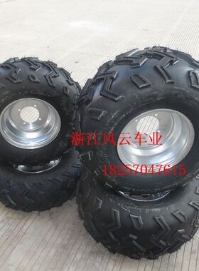 卡丁车配件 大公牛沙滩车10寸W花纹轮胎铁轮毂 22X8-10 22X11-10