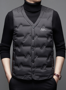 新款冬季羽绒马甲男士大码保暖背心中老年内穿轻薄马夹羽绒服内胆