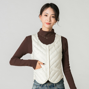 显瘦内穿背心贴身百搭内胆秋冬 修身 2025新款 羽绒马甲女不轻薄短款