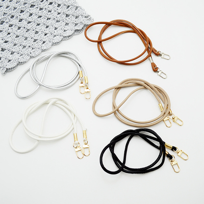 银色118厘米长绳系肩带棕色替换银色五金可斜挎包手机材料包配件