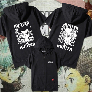 全职猎人动漫周边夏季短袖潮流宽松学生连帽卫衣服二次元t恤男装