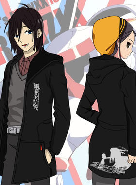 国家队02周边动漫风衣服 DARLING in the FRANXX中长款男女卫衣服