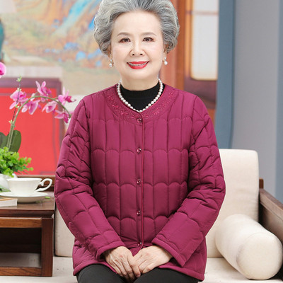 奶奶冬装羽绒棉服内胆轻薄小棉袄