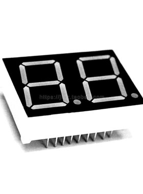 0.8英寸2位数码管静态共阴共阳红黄绿蓝白色8201CS,DS,CG,DG