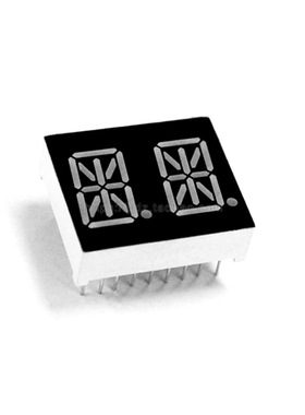 0.54英寸2位米字数码管共阴共阳红黄绿色5241AS,BS,AG,BG