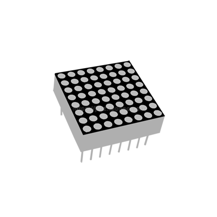 1.9MM8X8点阵共阳红色