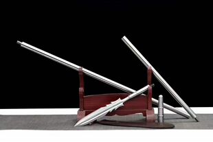 手工锻打花纹钢林冲枪影视刀剑户外车载防身冷兵器未开刃