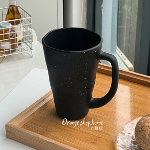 星空黑带把玻璃喝水杯子家用高颜值牛奶杯冷饮杯办公室茶杯咖啡杯
