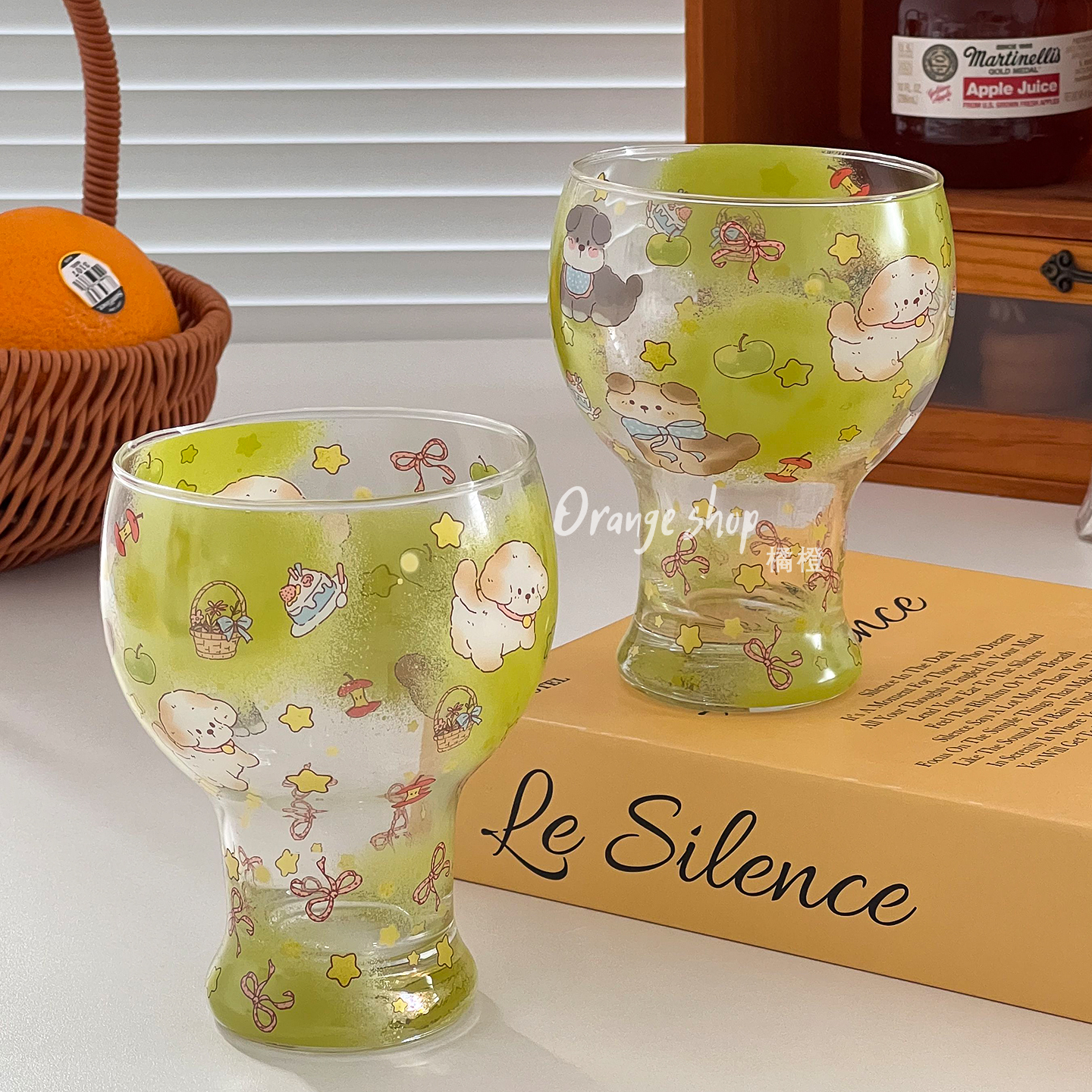 可爱卡通星星人玻璃杯