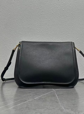 2026新款黑色凯旋门Soft Besace羊皮徽标logo斜挎单肩包