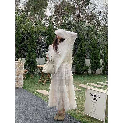 soloki韩系甜美重工纱裙