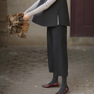 【痴迷2】 裤中线松紧腰纯色百搭显瘦长裤宽松中腰休闲裤女 P139