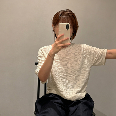 五分袖简约薄款针织T恤女