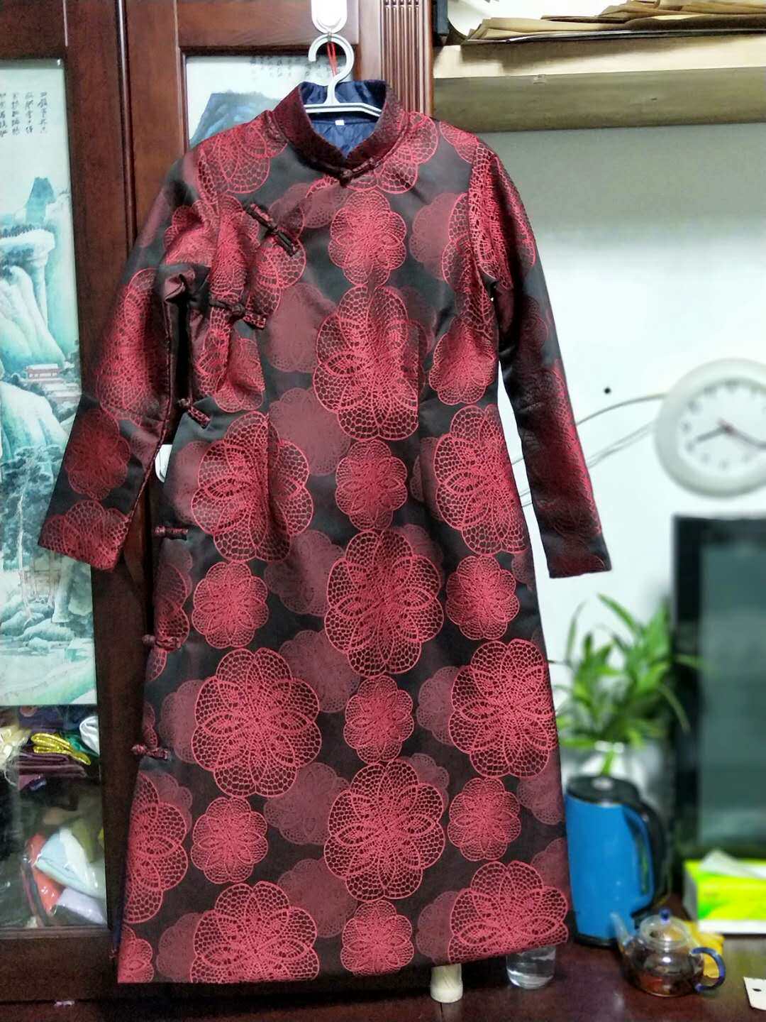 2019厚秋冬季夹棉旗袍