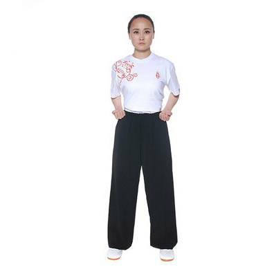 天翼太极服春秋高弹麻 中老年晨练太极拳服武术表演灯笼服裤子