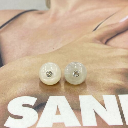 圆形钻石珠光流金钮扣衬衫开衫纽扣子百搭中式服装辅料小扣子