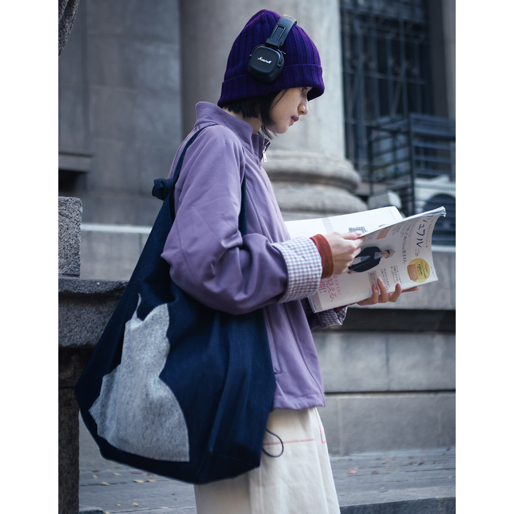 Handmade Cotton Kitten Applique Shoulder Bag - Product image 3