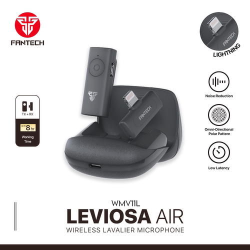 FANTECH WMV11L Interview Live Vlog Mini Lavalier Microphone