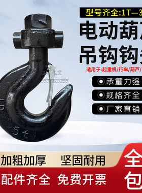 电动葫芦吊钩钩头总成行车航车天车起重机吊钩头1/2/3/5/10/16t吨