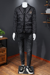 2022西装领羽绒服男冬装小蜜蜂翻领90白鸭绒钱塘6016-F5011-P280,蜜蜂风衣怎么搭配图解图片
